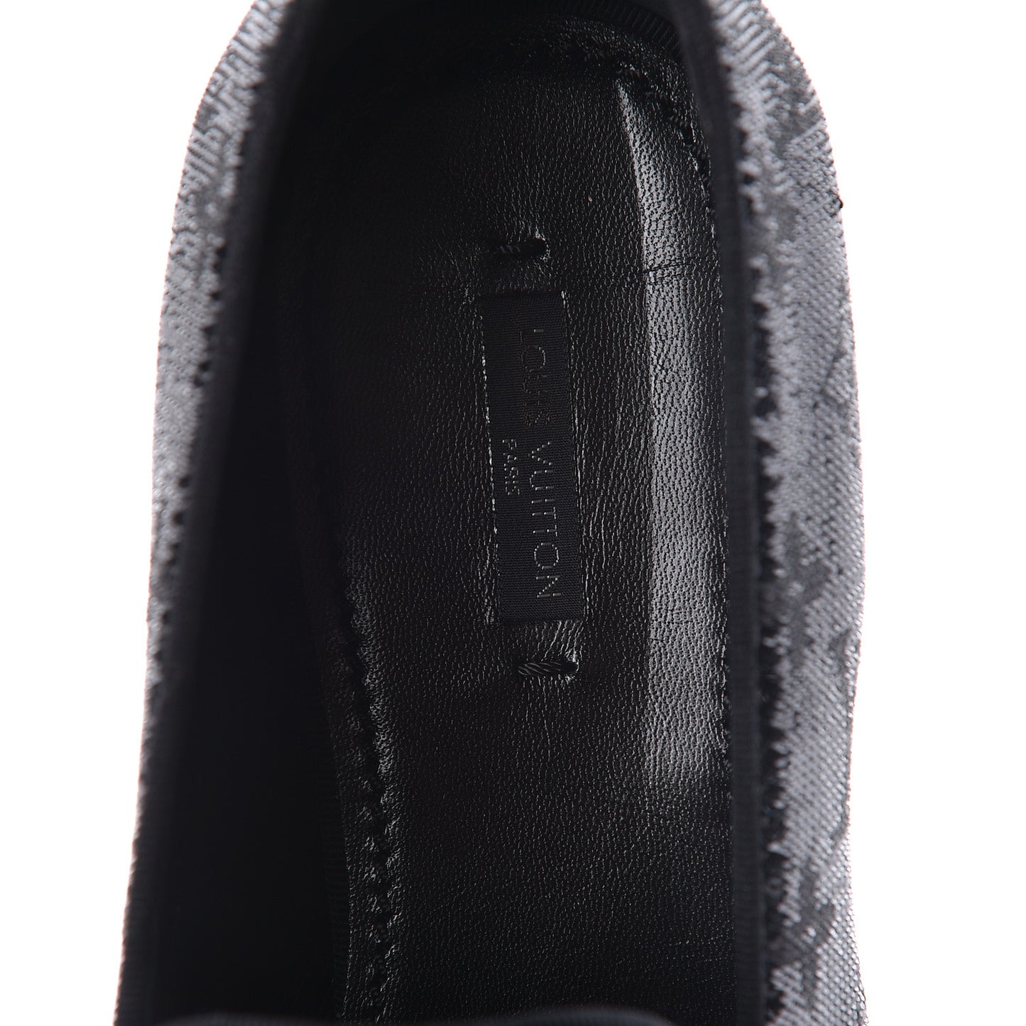 Monogram Embroided Sequins Mens Grenelle Richelieu Shoes 8.5 Black