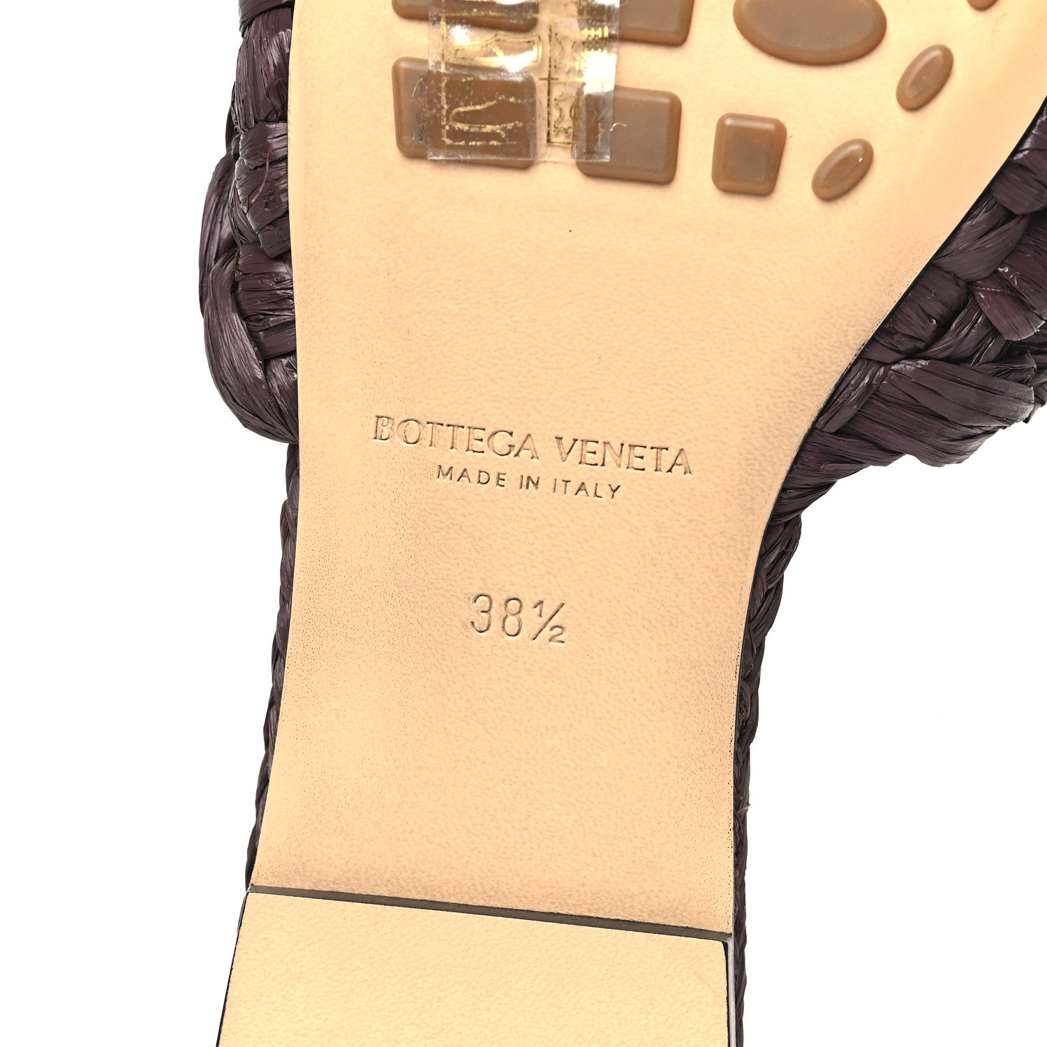 Bottega Veneta Raffia Twisted Intrecciato Stretch Flat Sandals 38.5 Bitter Chocolate 6 of 8
