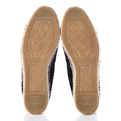 Chanel Velvet Grosgrain CC Espadrilles 40 Black 5 of 7