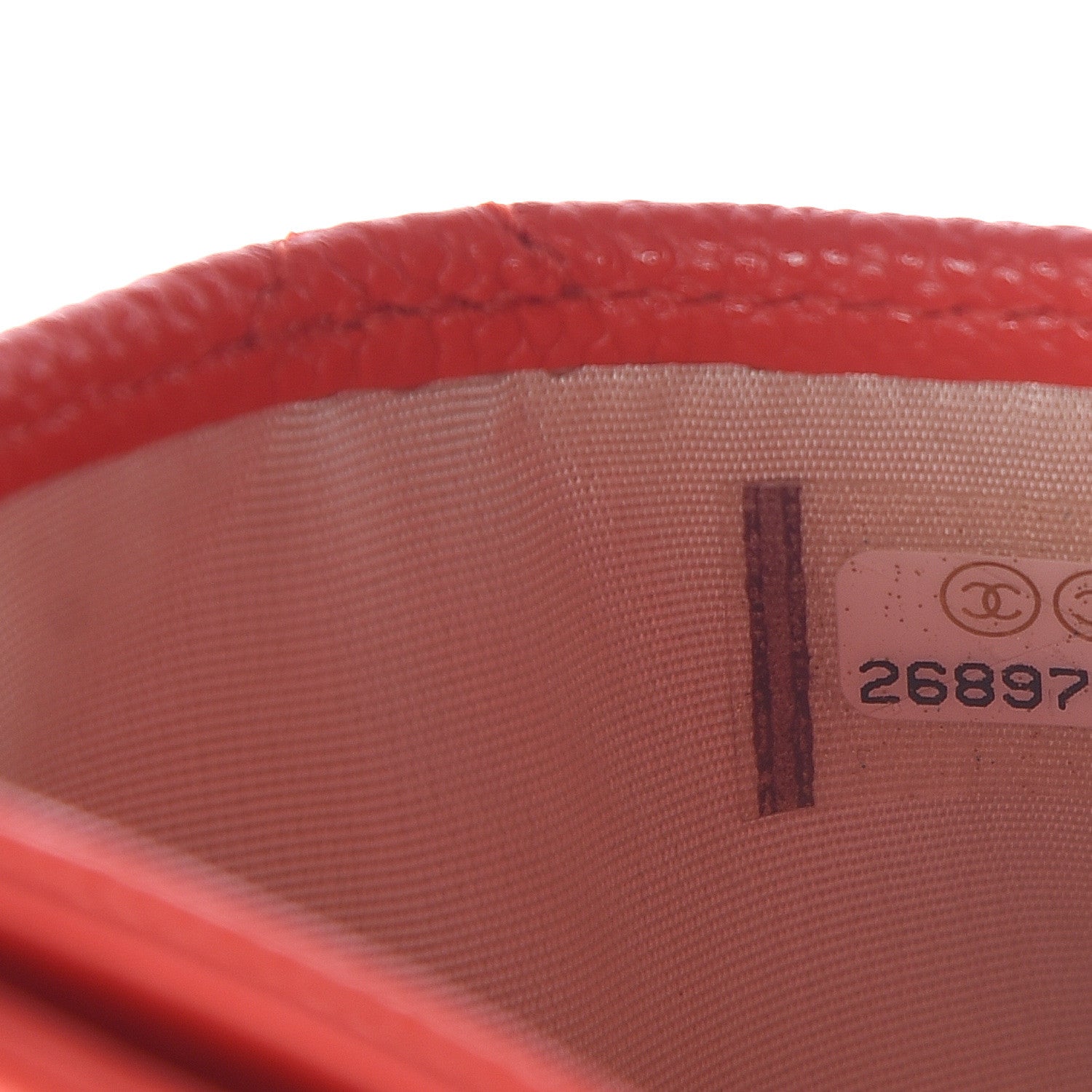 Chanel Caviar Quilted Card Holder Red 8 of 9
