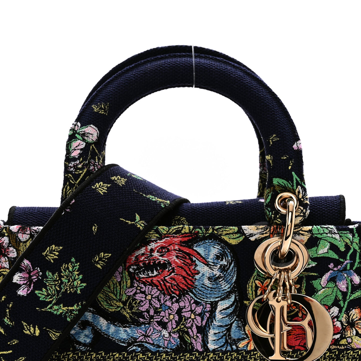 Canvas D-Constellation Embroidered Medium Lady D-Lite Bleu Multicolor