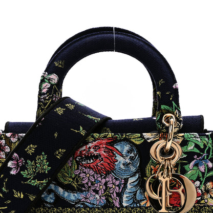 Christian Dior Canvas D-Constellation Embroidered Medium Lady D-Lite Bleu Multicolor 8 of 12