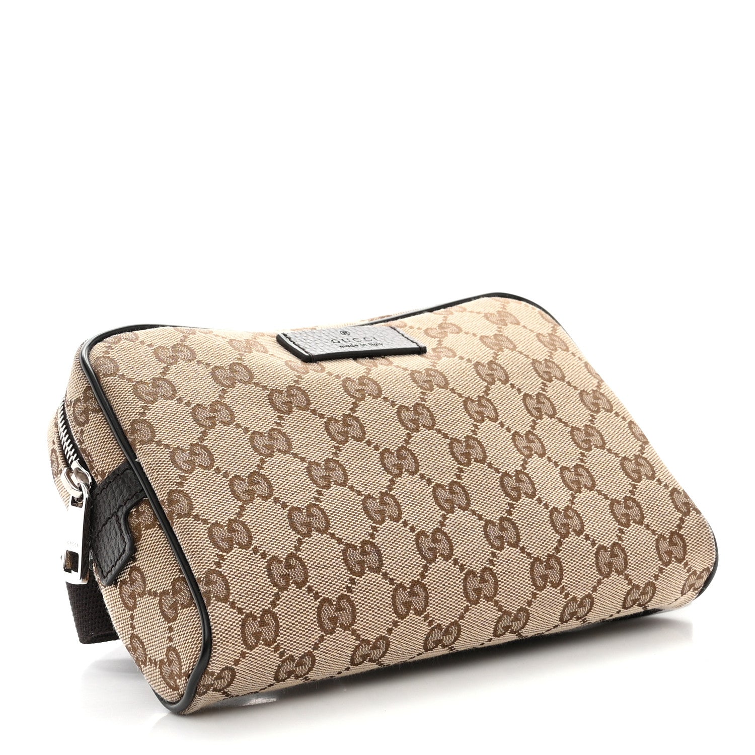 Gucci Monogram Dollar Calfskin Belt Bag Beige Ebony Testa di Moro Marrone Scuro 4 of 11