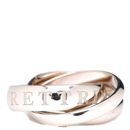 Cartier 18K White Gold 98 Xmas Limited Trinity Ring 51 5.75 8 of 8
