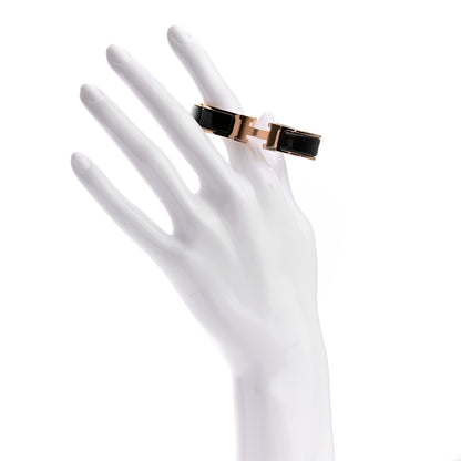 Hermes Enamel Narrow Clic Clac H Bracelet PM Black 2 of 4