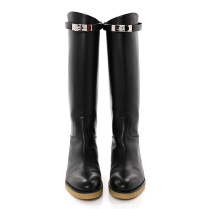 Hermes Calfskin Faustine Boots 37 Black 2 of 12