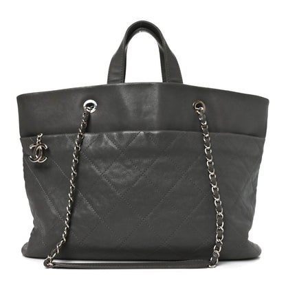Chanel Caviar Quilted Shopping Tote Grey 1 of 10