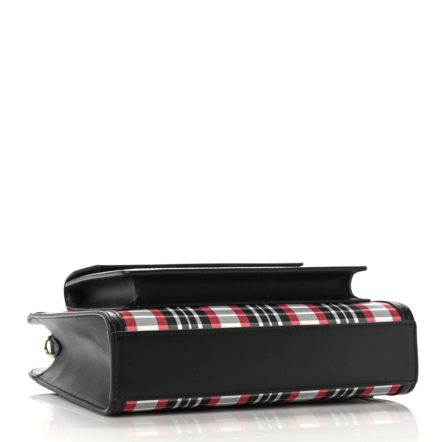 Calfskin Nylon Tartan Mini Pocket Bag Bright Red