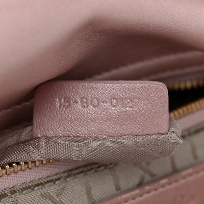 Christian Dior Metallic Lambskin Cannage Mini Lady Dior Lotus 7 of 14