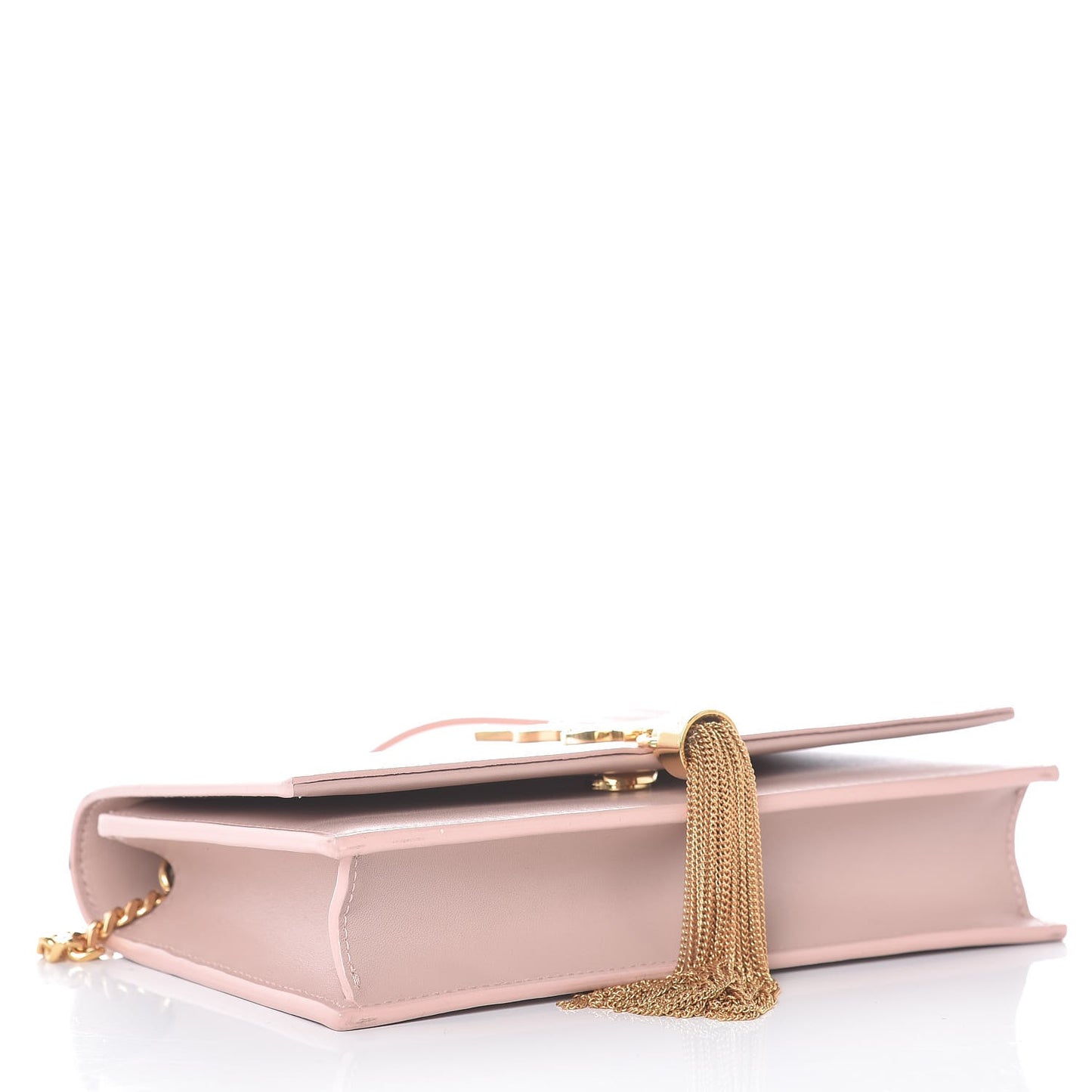 Smooth Calfskin Classic Monogram Kate Tassel Chain Wallet Pale Pink