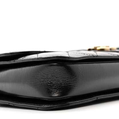 Chanel Glazed Calfskin Quilted Medium Perfect Edge Flap Black 10 of 13