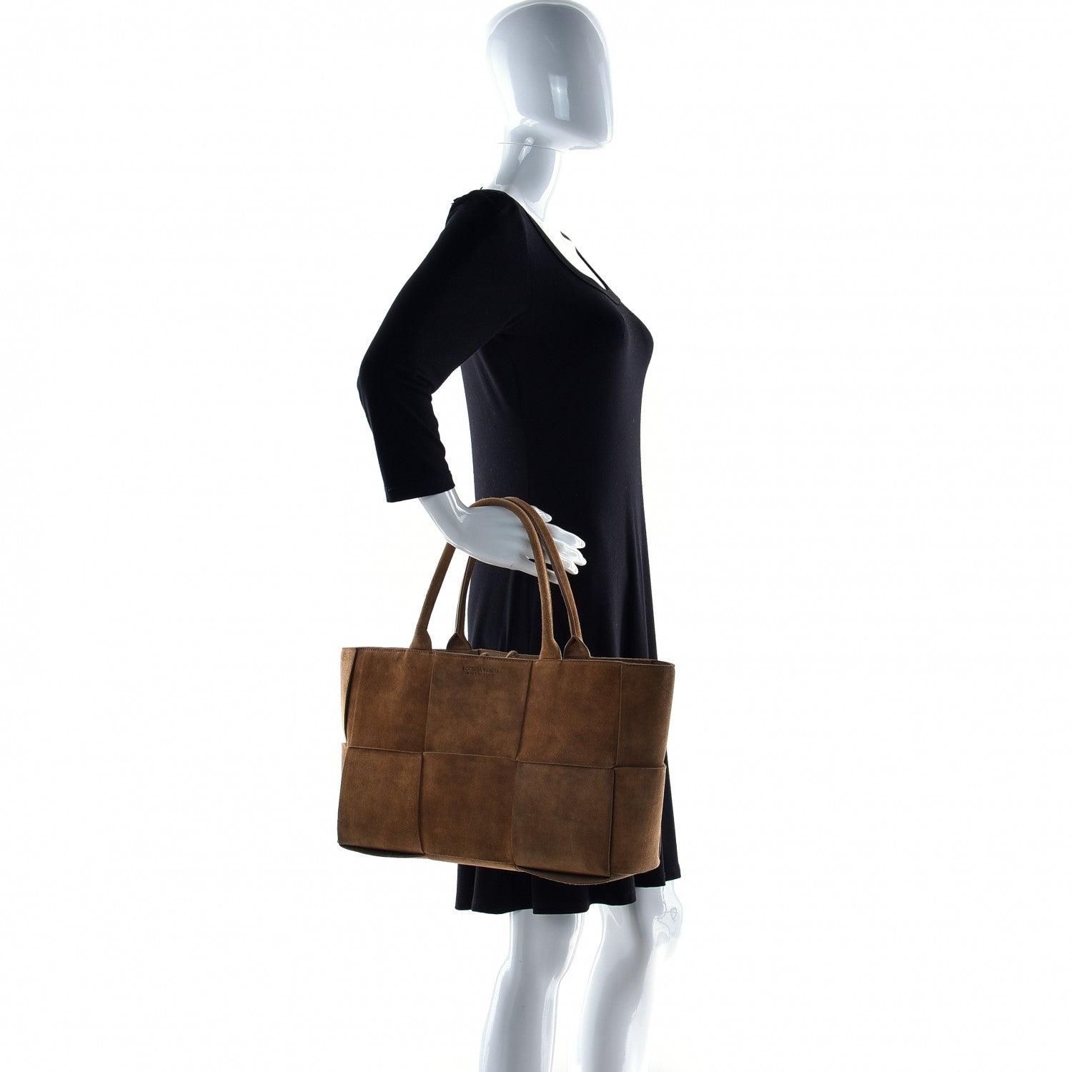 Bottega Veneta Suede Maxi Intrecciato Small Arco Tote 3 of 11