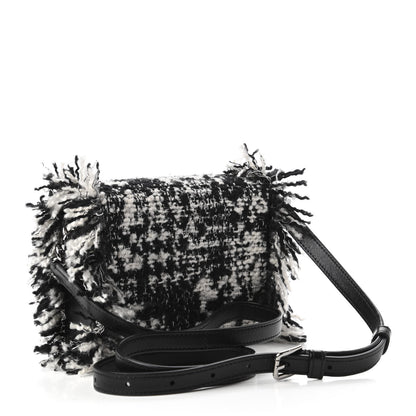 Dolce & Gabbana Tweed Mini Millennials Crossbody Bag Black White 3 of 10