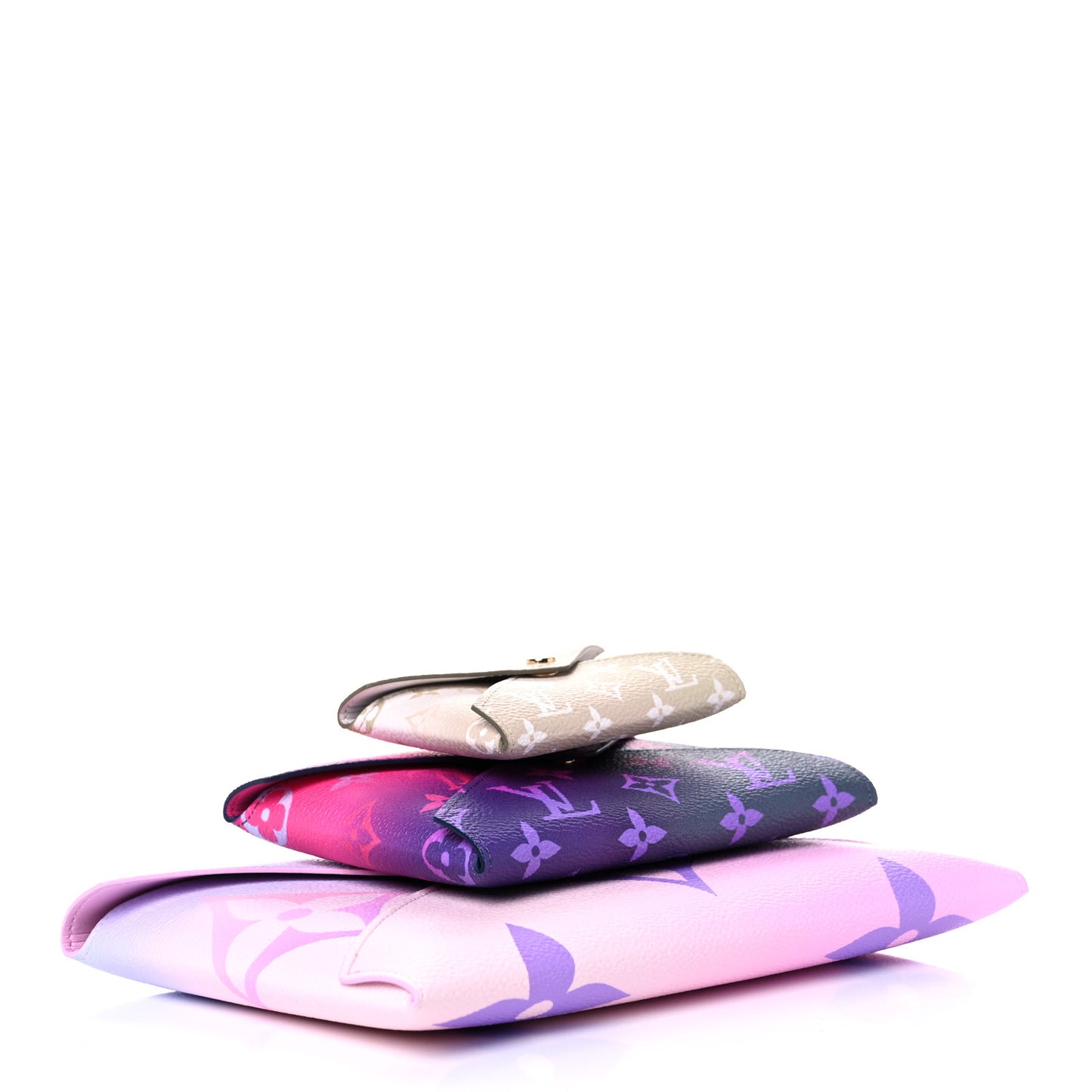 Monogram Giant Spring In The City Kirigami Pochette Set Sunrise Pastel Midnight Fuchsia Sunset Kaki