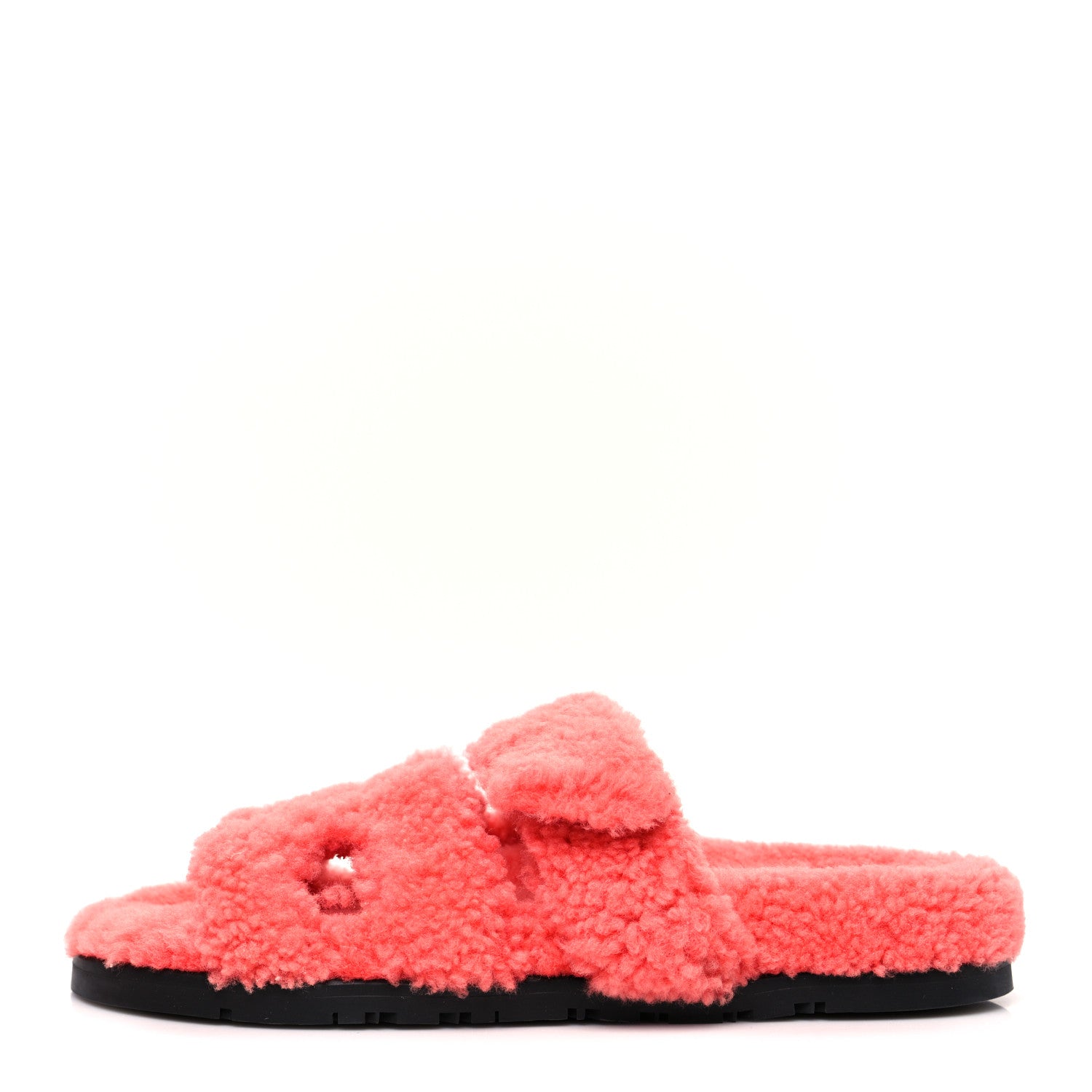 Hermes Woolskin Womens Chypre Sandals 38 Rose Du Desert 1 of 9