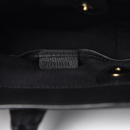 Burberry Grainy Calfskin House Check Medium Banner Tote Black 7 of 17