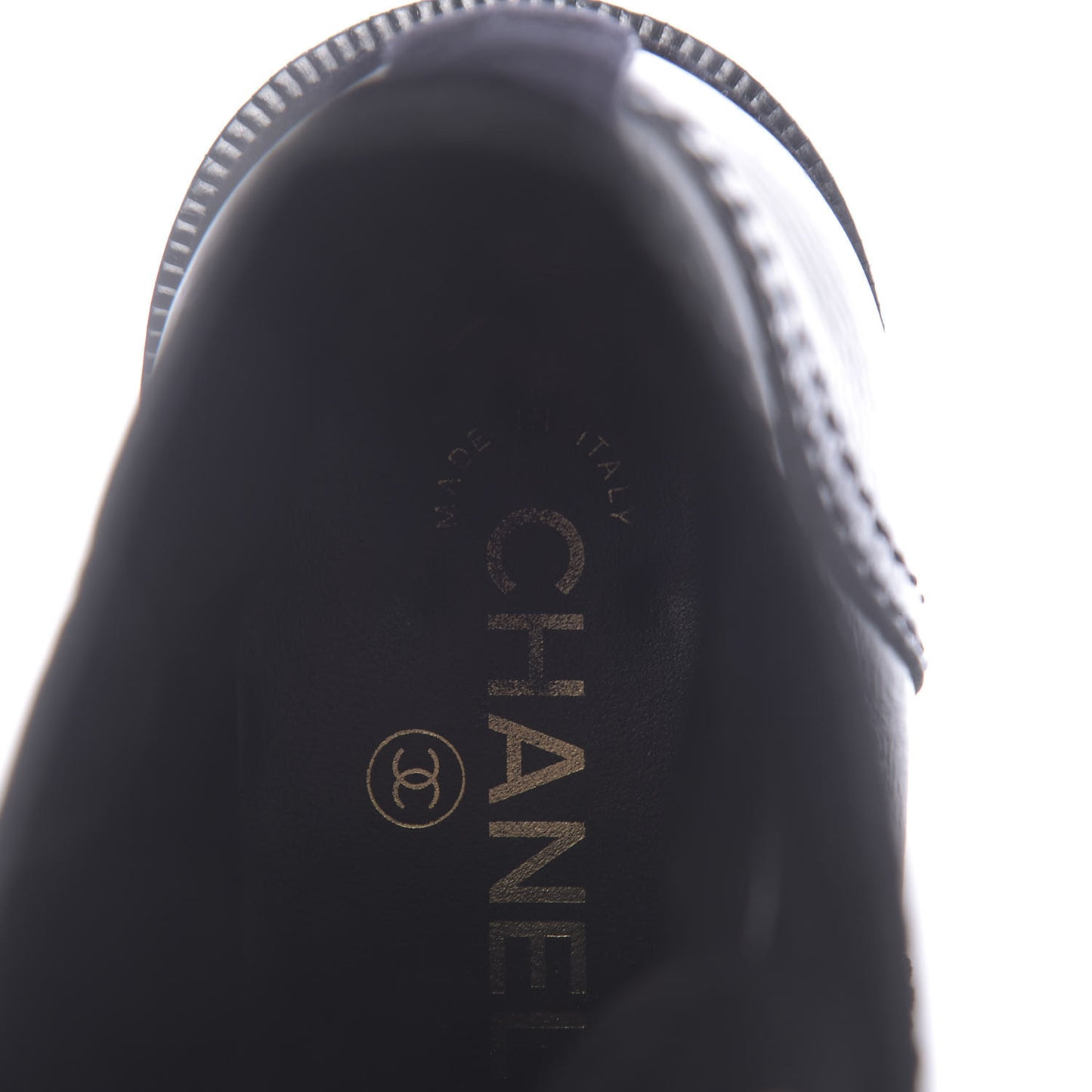 Calfskin Velvet Pearl Combat Short Boots 37 Black