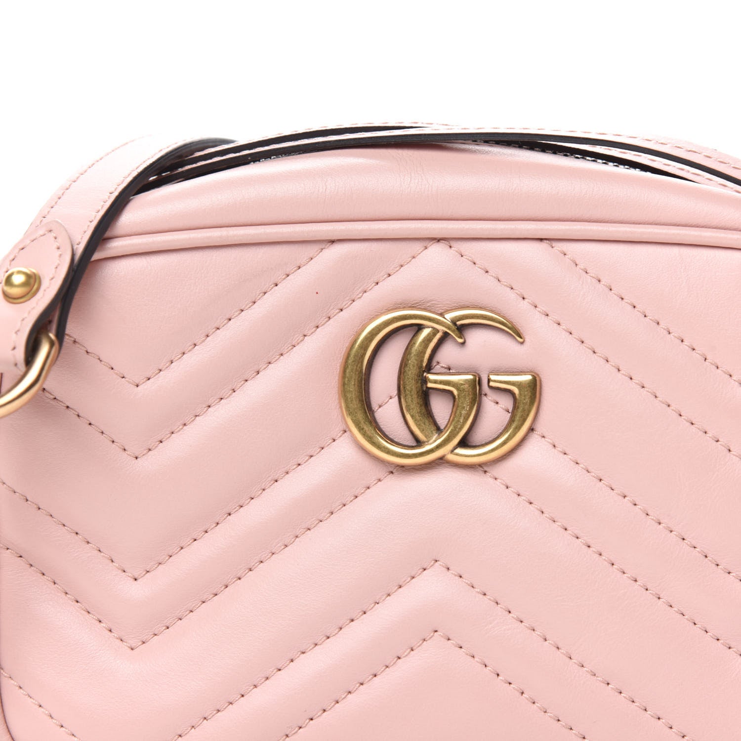 Gucci Calfskin Matelasse Mini GG Marmont Chain Shoulder Bag Perfect Pink 11 of 11