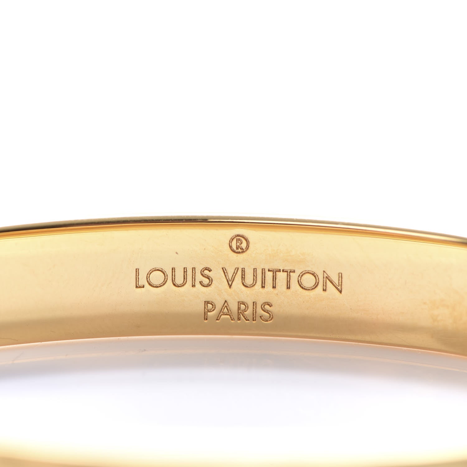 Louis Vuitton Brass Monogram Nanogram Cuff S Gold 4 of 7
