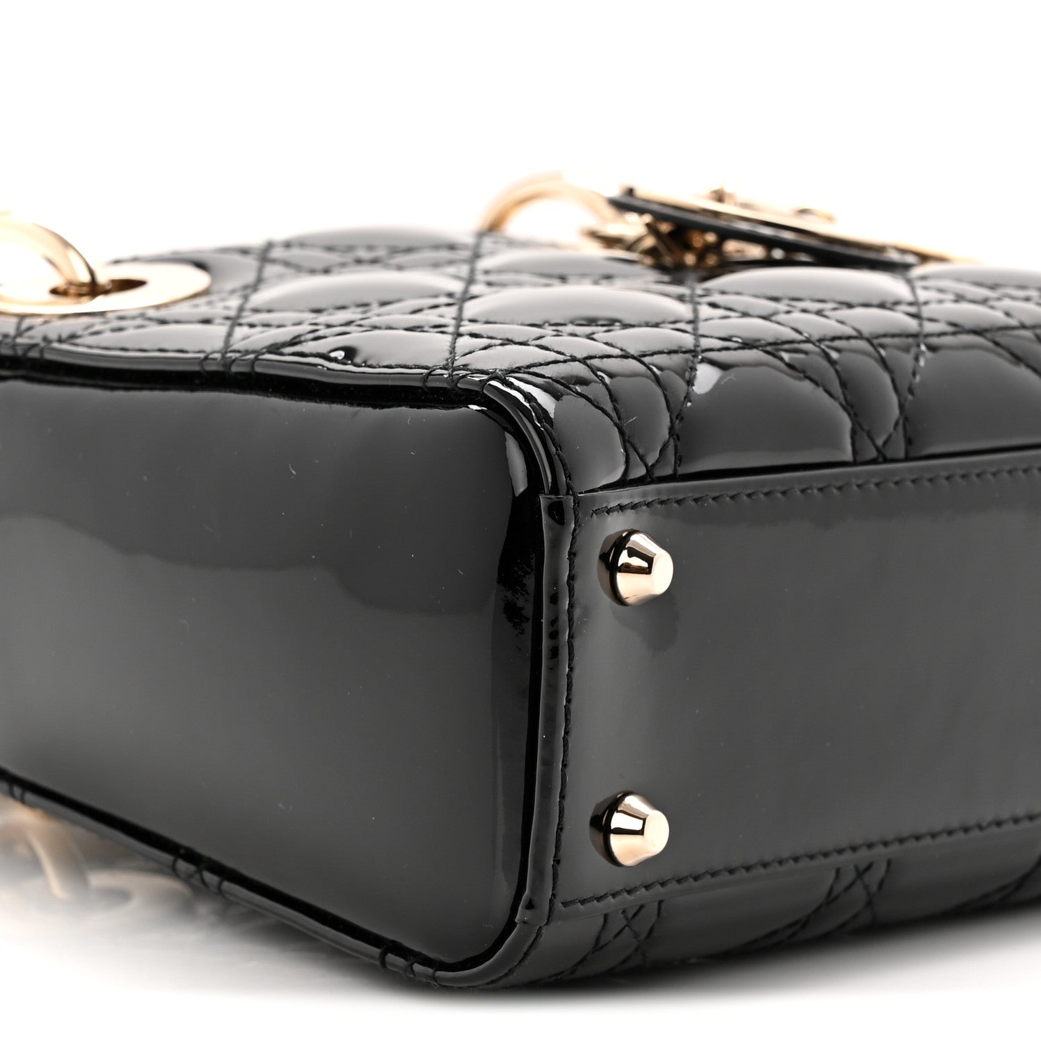 Christian Dior Patent Cannage Mini Lady Dior Black 9 of 11