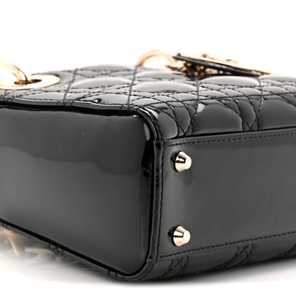 Christian Dior Patent Cannage Mini Lady Dior Black 9 of 11