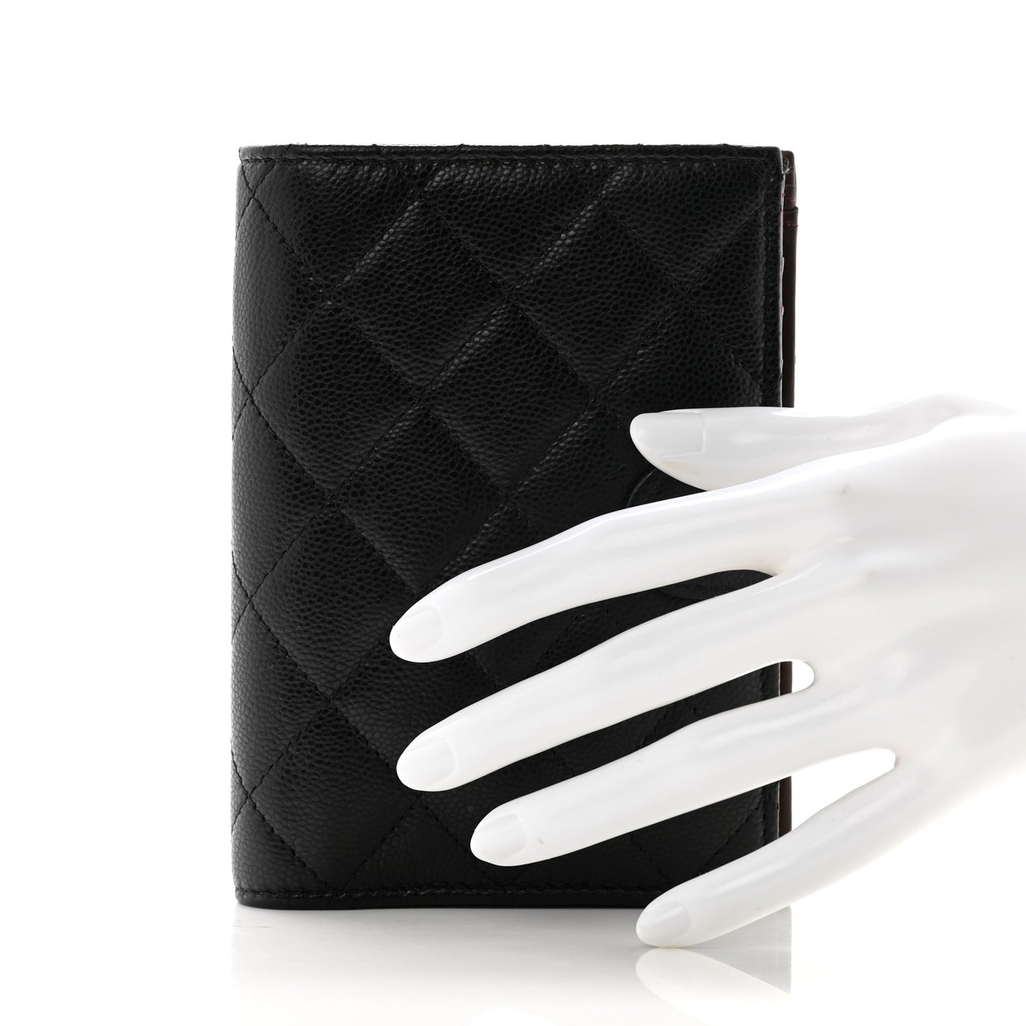 Caviar Quilted Passport Holder Black