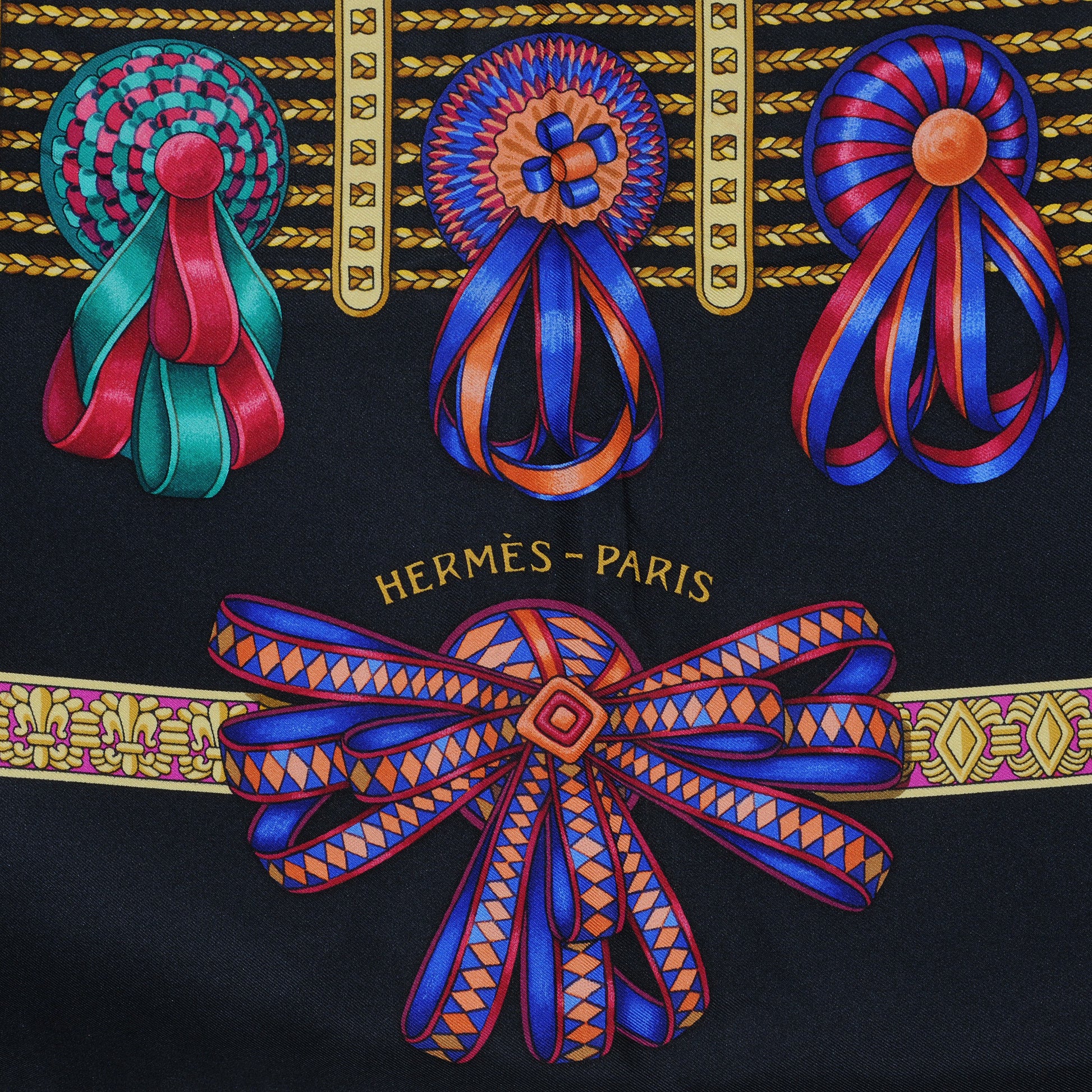 Hermes Silk Les Rubans Du Cheval Scarf 90 4 of 9