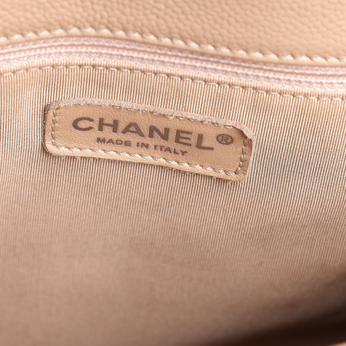 Caviar Quilted Grand Shopping Tote GST Beige