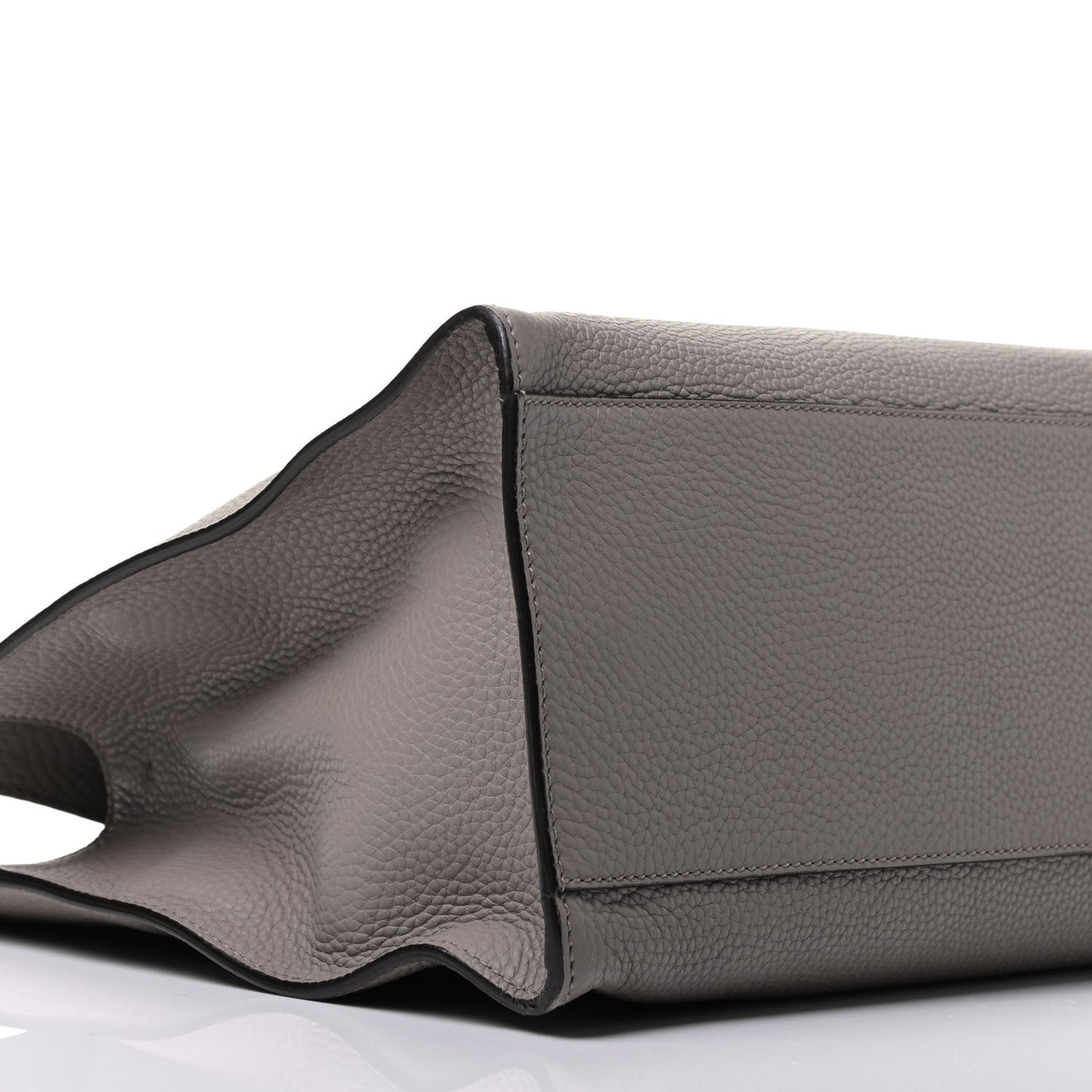 Calfskin Medium Bamboo Shopper Light Grey