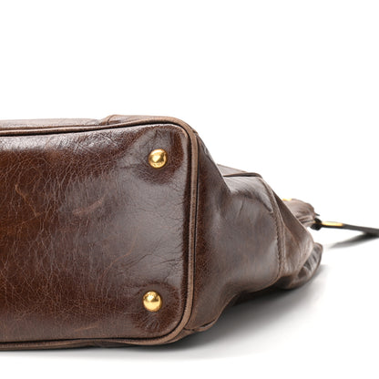 Prada Vitello Shine Shopping Satchel Bruciato 6 of 13