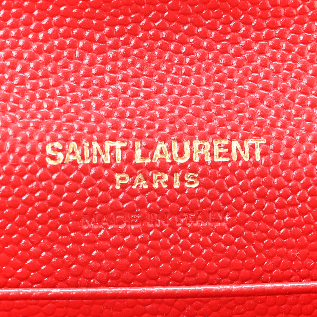 Grain De Poudre Matelasse Chevron Small Monogram Envelope Wallet New Red