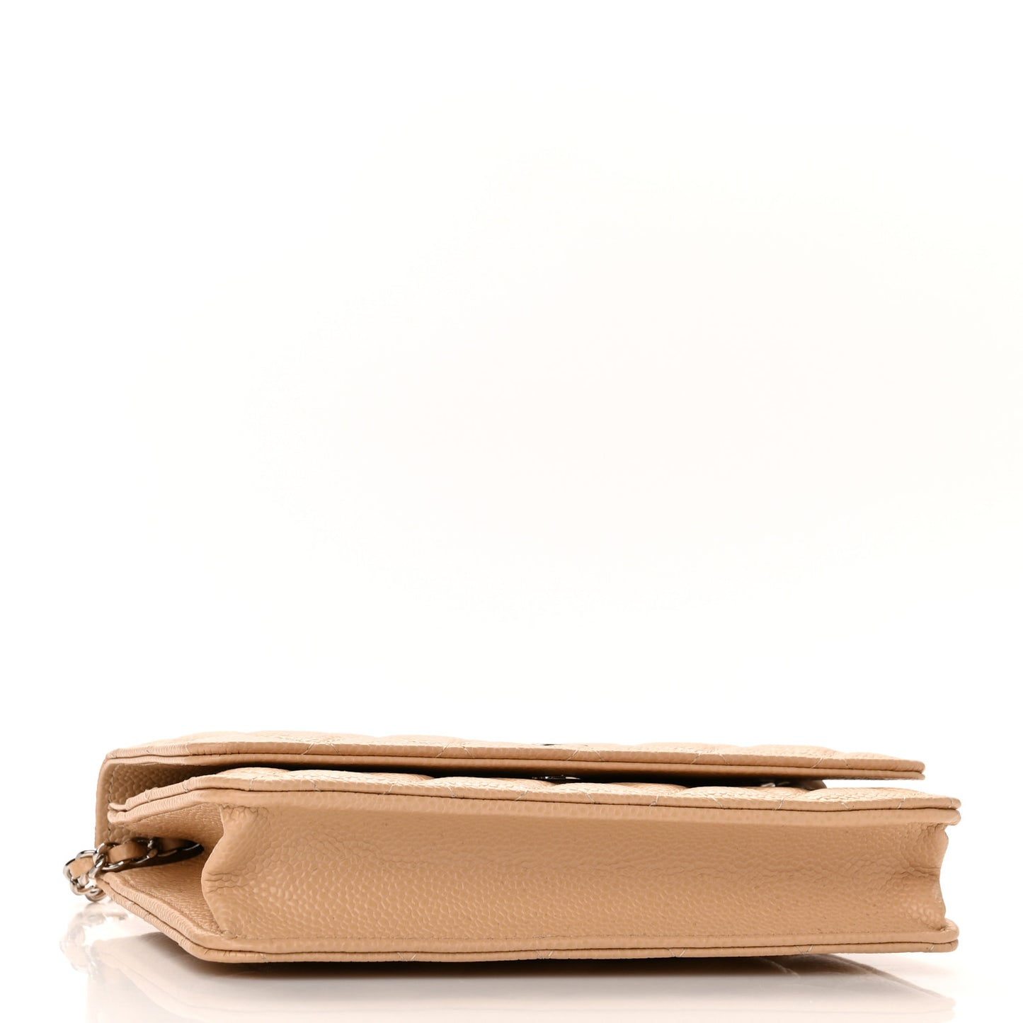 Caviar Quilted Wallet On Chain WOC Beige