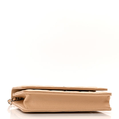 Chanel Caviar Quilted Wallet On Chain WOC Beige 4 of 12