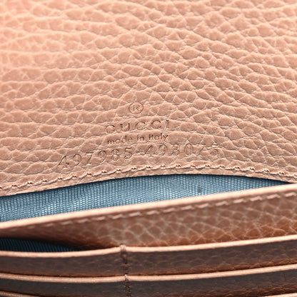 Gucci Dollar Calfskin Enamel Monochrome Mini GG Marmont Chain Wallet Perfect Pink 7 of 9