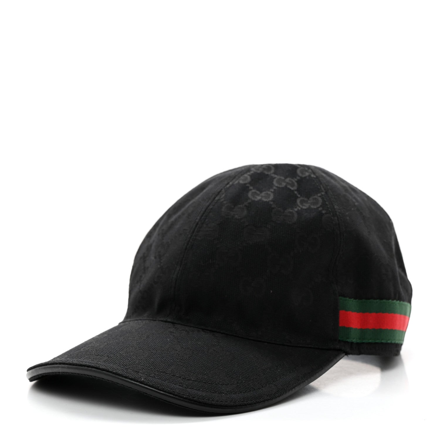 Gucci Monogram Web Baseball Hat XL Black 1 of 9