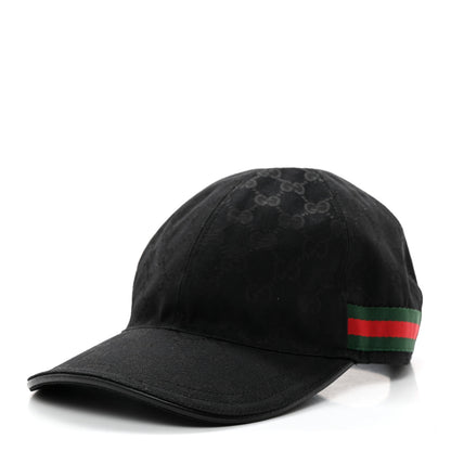 Gucci Monogram Web Baseball Hat XL Black 1 of 9