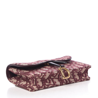 Christian Dior Oblique Saddle Belt Bag Bordeaux 4 of 11
