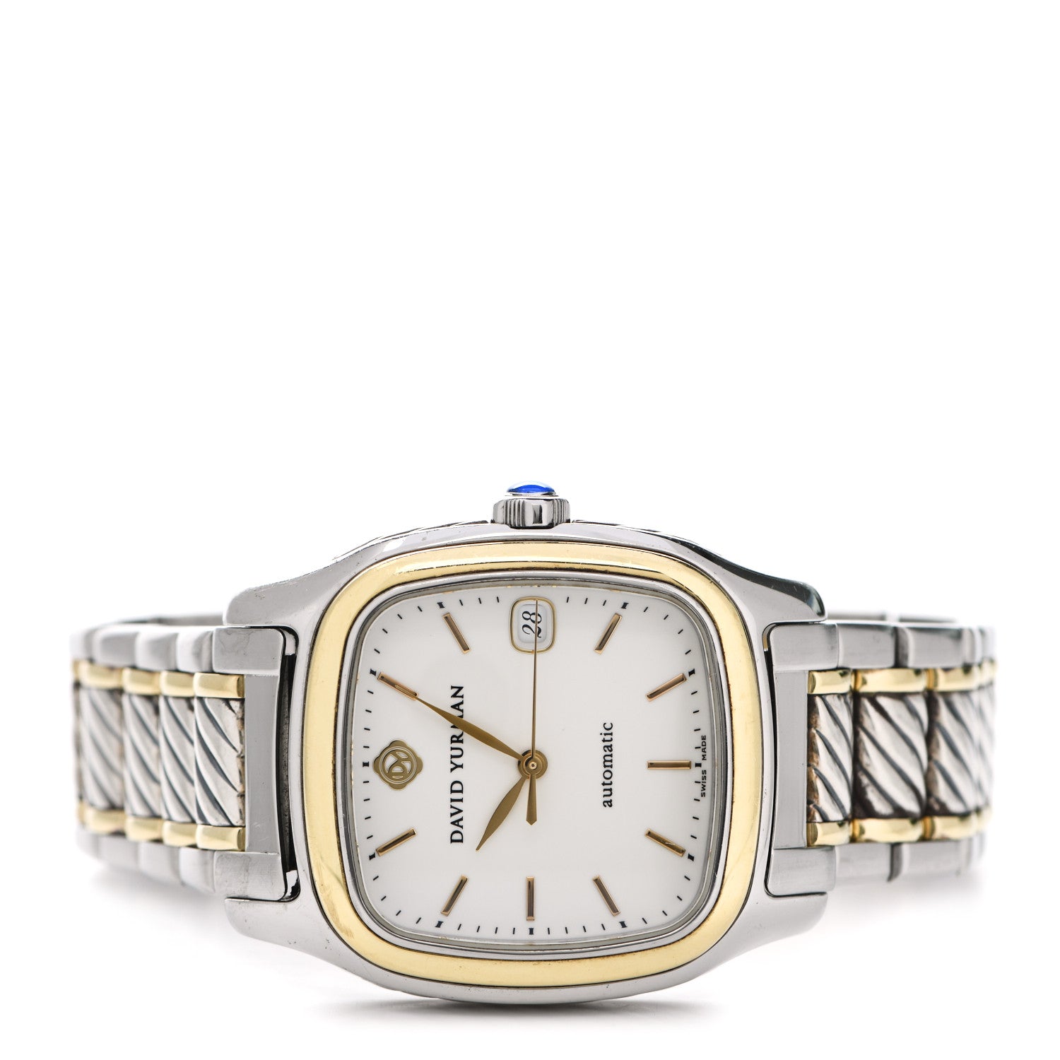 David Yurman Stainless Steel 18K Yellow Gold 35mm Thoroughbred Automatic Watch 2 of 5