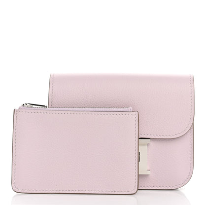 Hermes Evercolor Constance Slim Wallet Mauve Pale 3 of 10