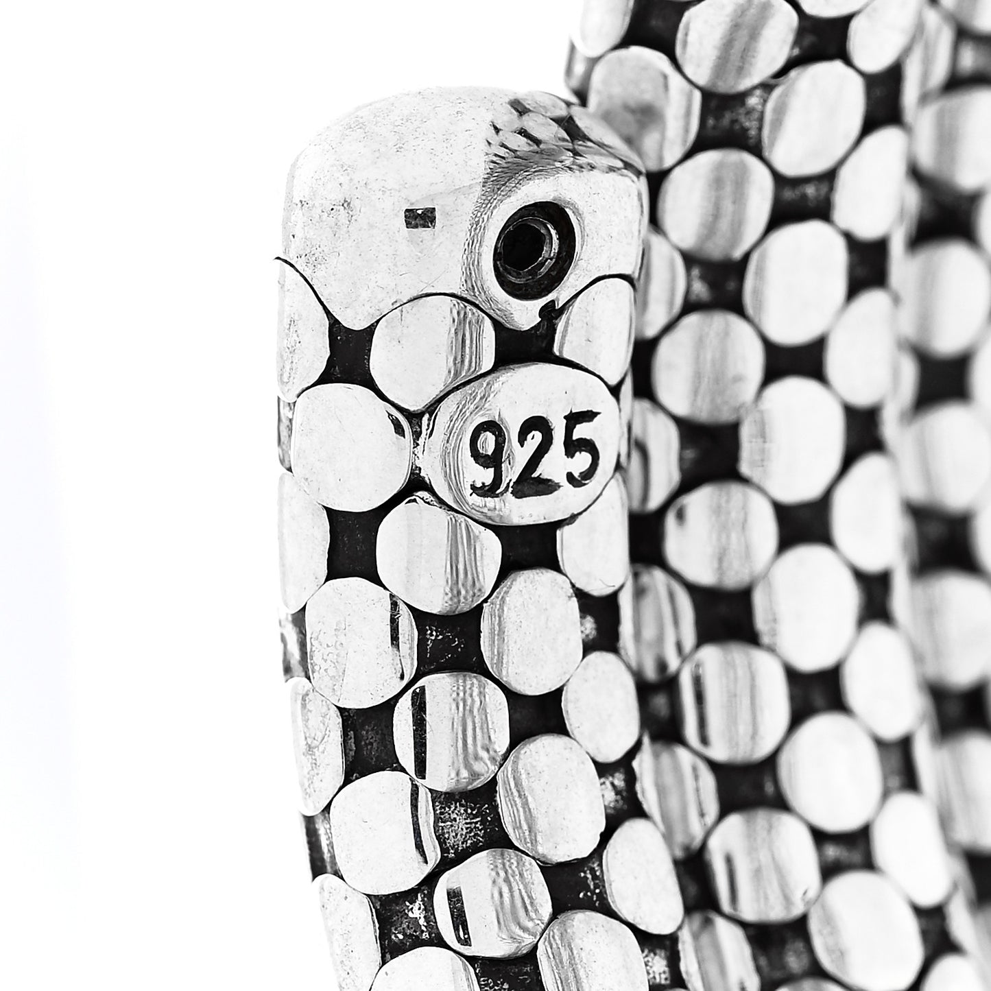 Sterling Silver Dot Triple Coil Bracelet