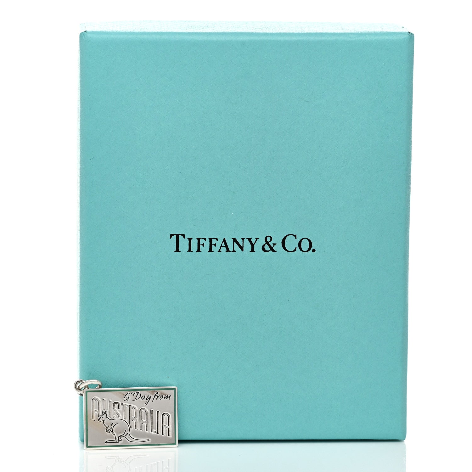 Tiffany Sterling Silver Enamel Australia Postcard Charm Blue 4 of 4