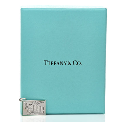 Tiffany Sterling Silver Enamel Australia Postcard Charm Blue 4 of 4