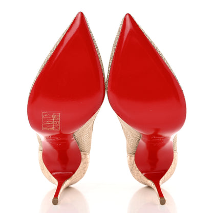 Christian Louboutin Mesh Neoalto 100 Pumps 37 Gold 5 of 13