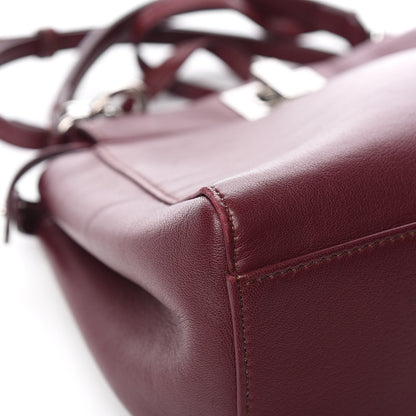 Fendi Nappa Mini Peekaboo Iconic Satchel Bordeaux 9 of 14