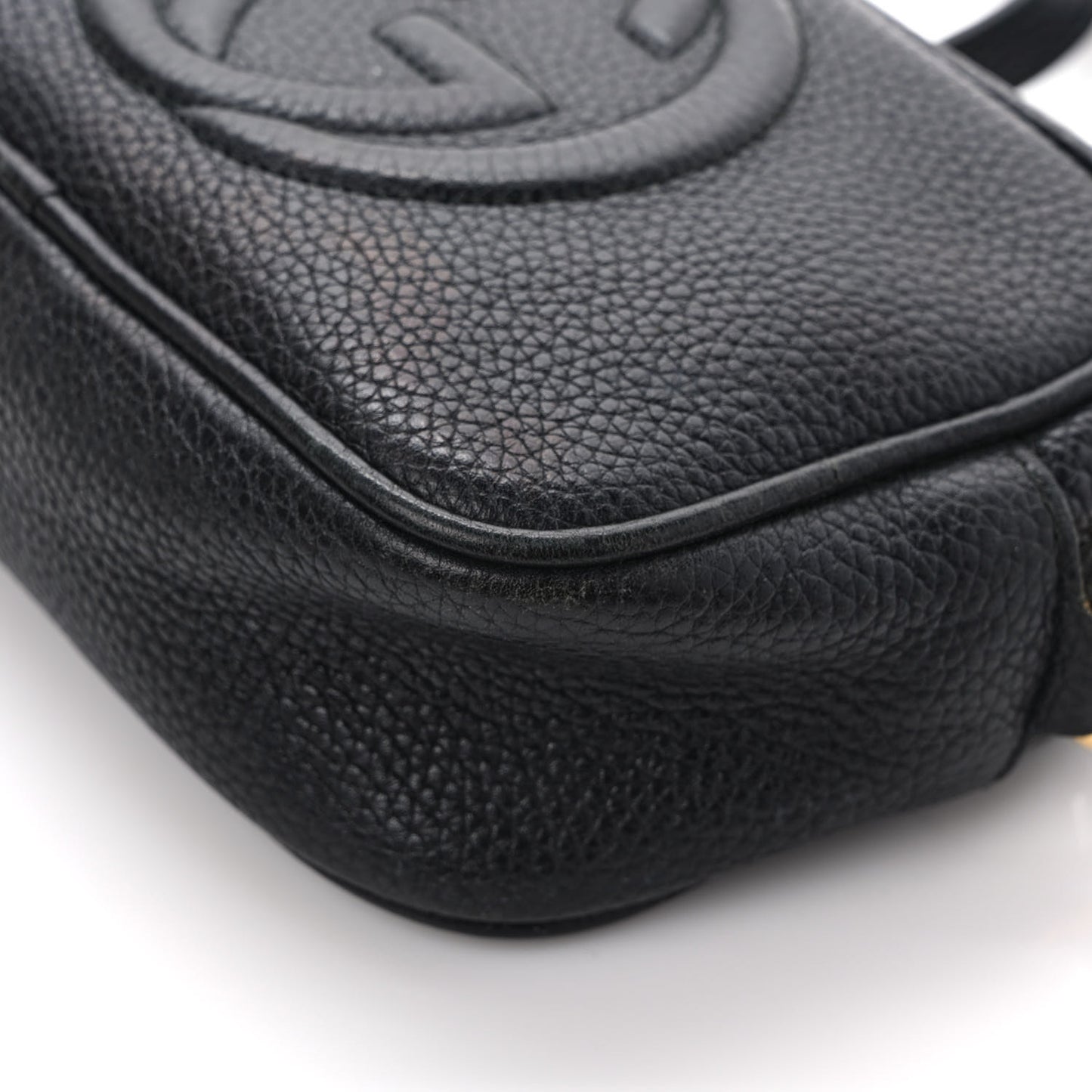 Pebbled Calfskin Mini Soho Disco Bag Black