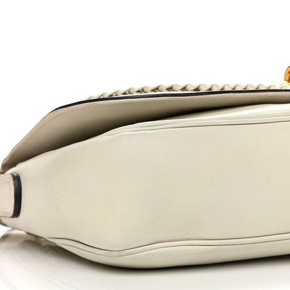 Gucci Calfskin Handmade Medium Flap Shoulder Bag Off White 9 of 14
