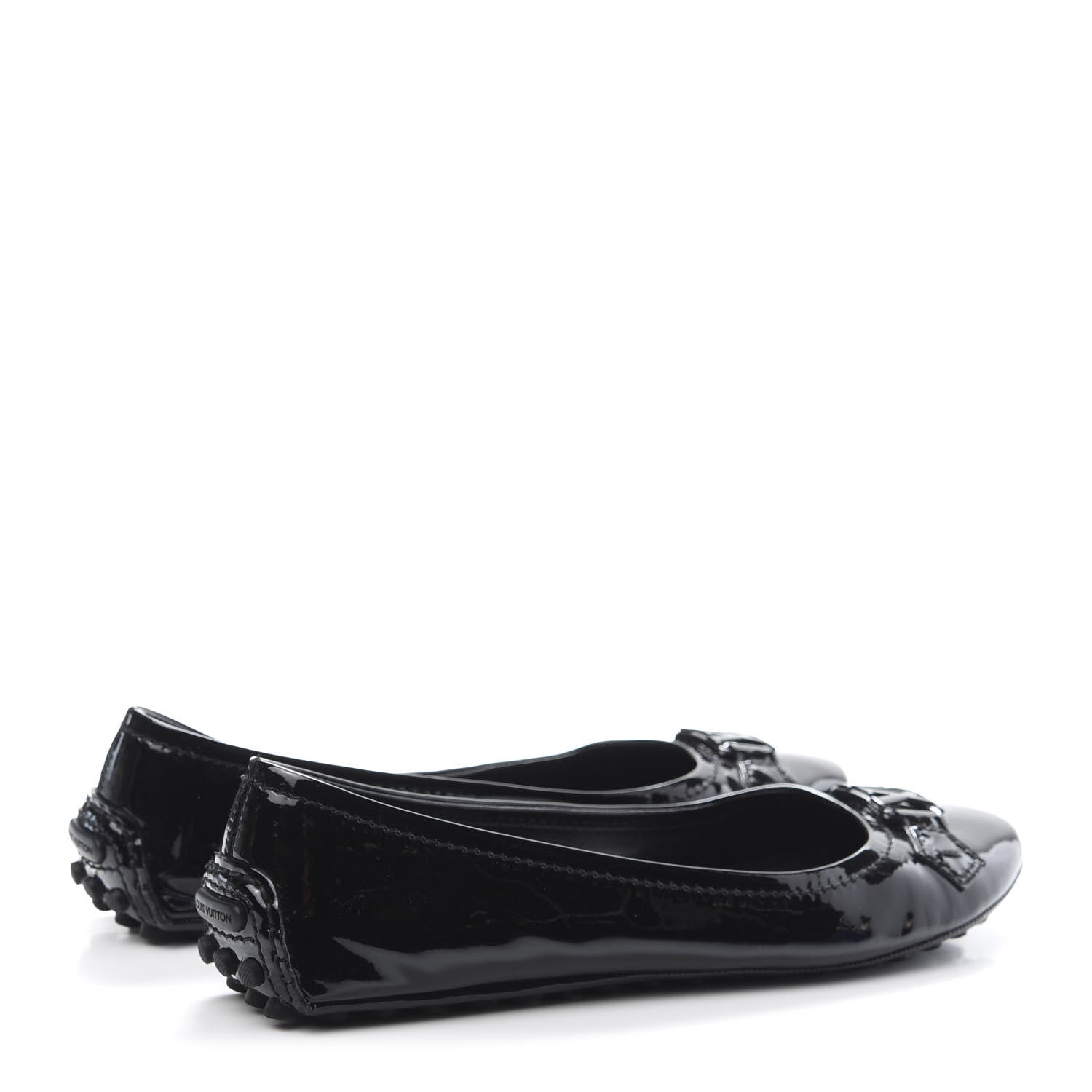 Louis Vuitton Patent Calfskin Oxford Ballerina Flats 38.5 Black 4 of 9