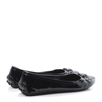 Louis Vuitton Patent Calfskin Oxford Ballerina Flats 38.5 Black 4 of 9