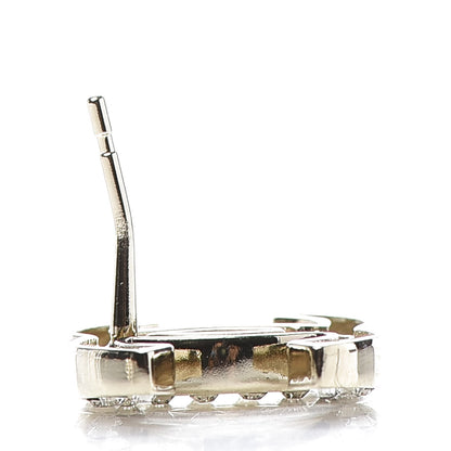 Chanel Crystal CC Large Earrings Gold 5 of 6