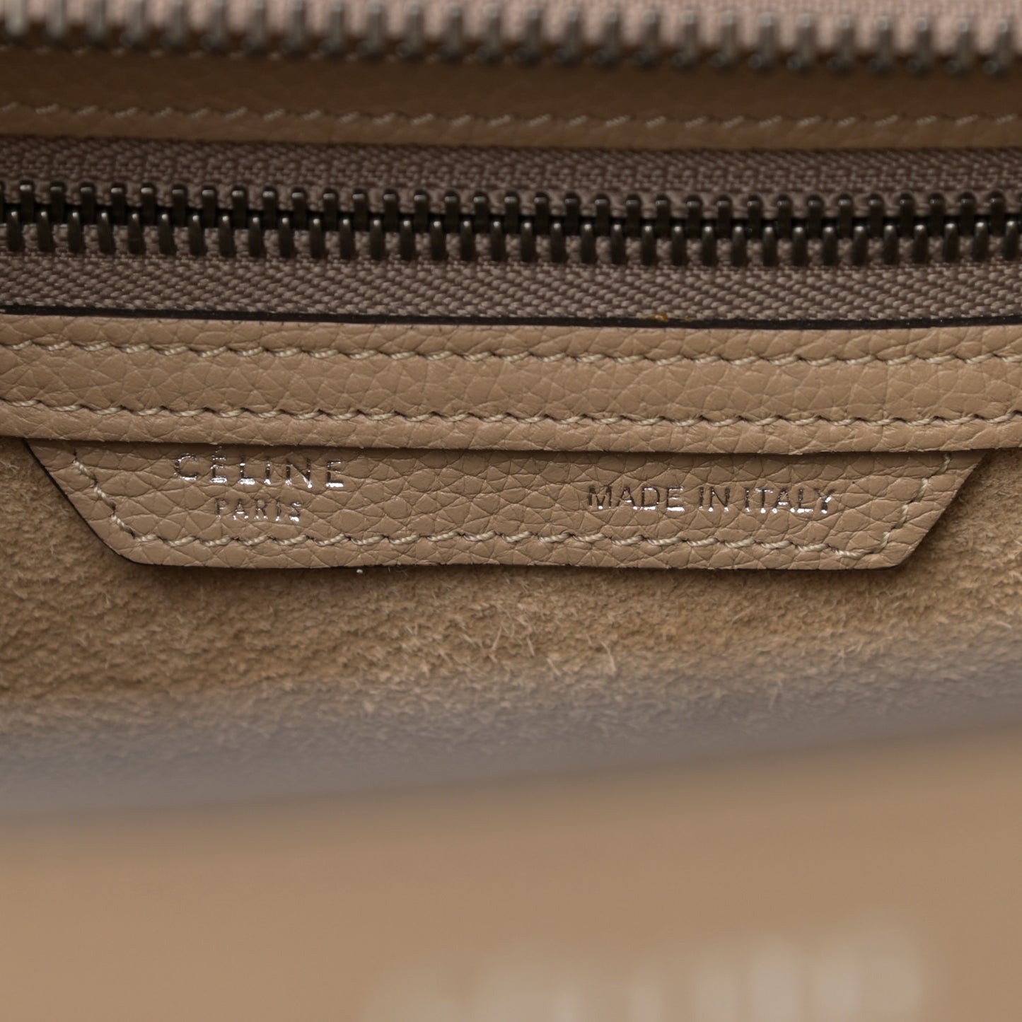 Drummed Calfskin Micro Luggage Dune